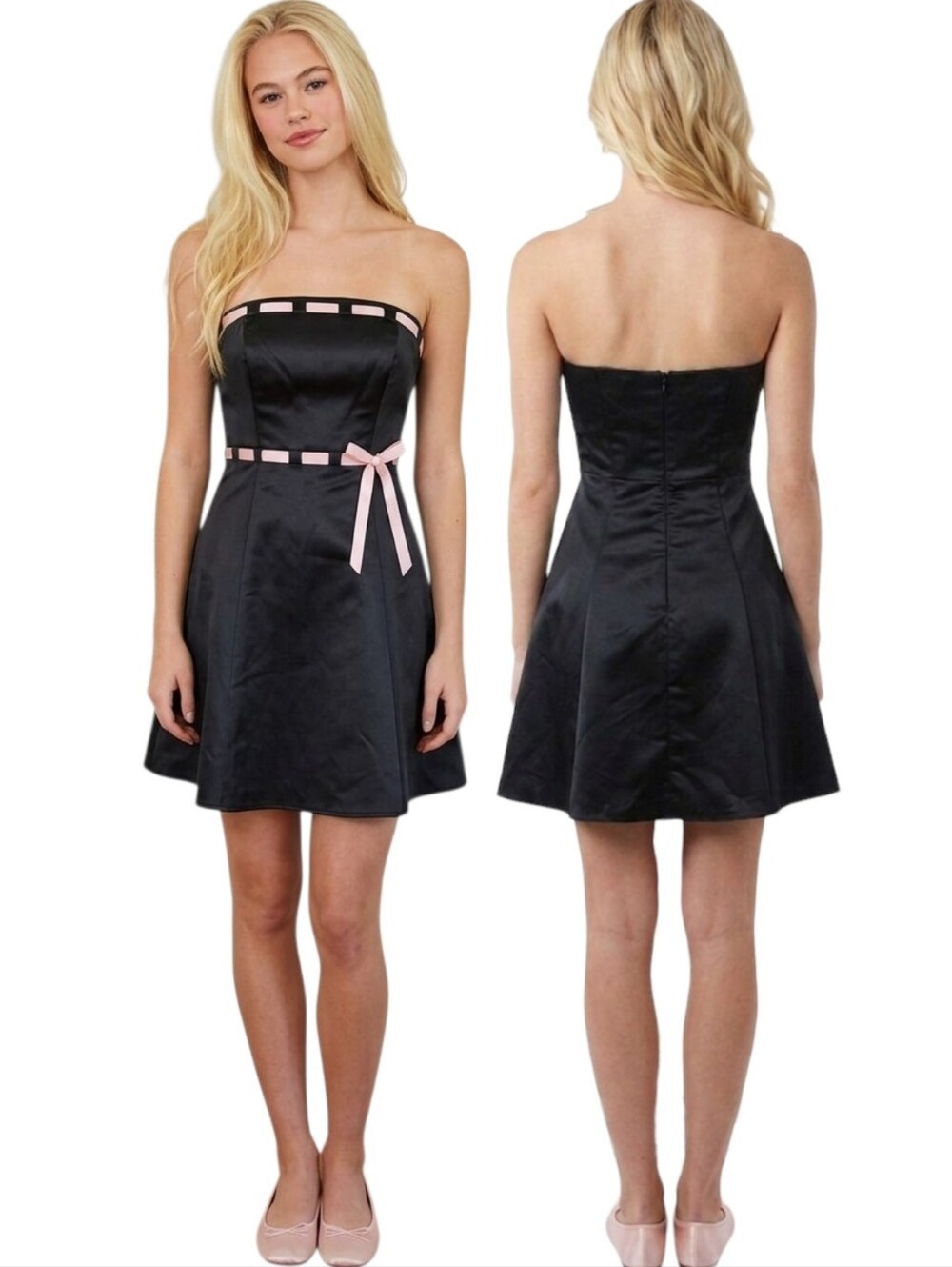 JESSICA McCLINTOCK GUNNE SAX Y2K  Strapless Cocktail Dress - Size 4